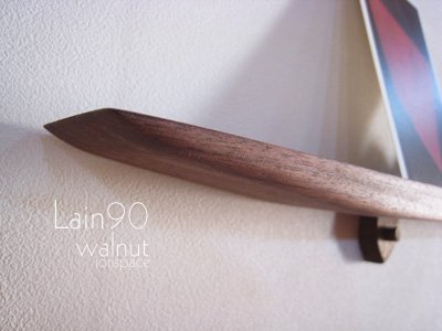 画像2: 【ウォールシェルフ/壁掛け棚】ＬＡＩＮ（ライン）90ウォールナットモデル　スリムでおしゃれ　壁がギャラリーになる 木製壁掛け飾り棚