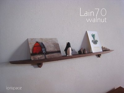 画像4: 【ウォールシェルフ/壁掛け棚】ＬＡＩＮ（ライン）70ウォールナットモデル　スリムでおしゃれ　壁がギャラリーになる 木製壁掛け飾り棚