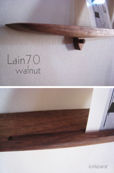 画像2: 【ウォールシェルフ/壁掛け棚】ＬＡＩＮ（ライン）70ウォールナットモデル　スリムでおしゃれ　壁がギャラリーになる 木製壁掛け飾り棚