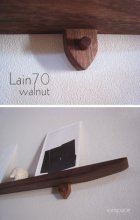 他の写真3: 【ウォールシェルフ/壁掛け棚】ＬＡＩＮ（ライン）70ウォールナットモデル　スリムでおしゃれ　壁がギャラリーになる 木製壁掛け飾り棚