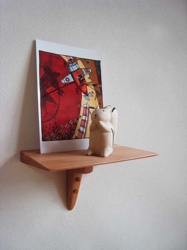 壁掛け棚【SPOT（スポット）チェリーモデル】木製の小さな壁掛け飾り棚