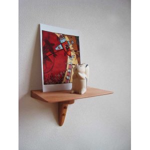 画像: 壁掛け棚【SPOT（スポット）チェリーモデル】木製の小さな壁掛け飾り棚
