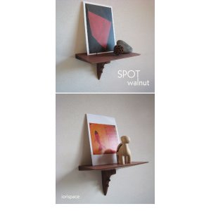 画像: 【壁掛け棚【SPOT（スポット）ウォールナットモデル】木製の小さな壁掛け飾り棚