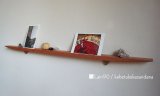 画像: 壁掛け棚ＬＡＩＮ（ライン）９０チェリーモデル　スリムでおしゃれ　壁がギャラリーになる 木製壁掛け棚