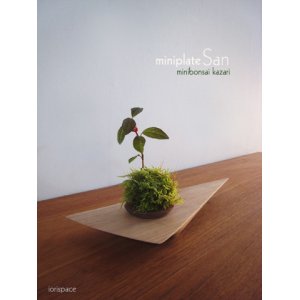 画像: ミニ盆栽飾り台：miniplateSAN（ミニプレート・サン）