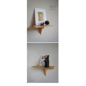 画像: 壁掛け棚【SPOT（スポット）ホワイトモデル】木製の小さな壁掛け飾り棚