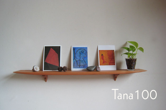 画像: 壁掛け棚【TANA100チェリーモデル】木製の壁掛け飾り棚