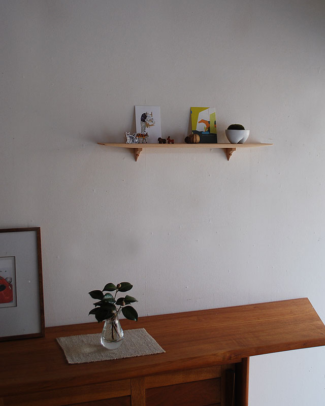 画像: 壁掛け棚【TANA100ホワイトモデル】木製の壁掛け飾り棚