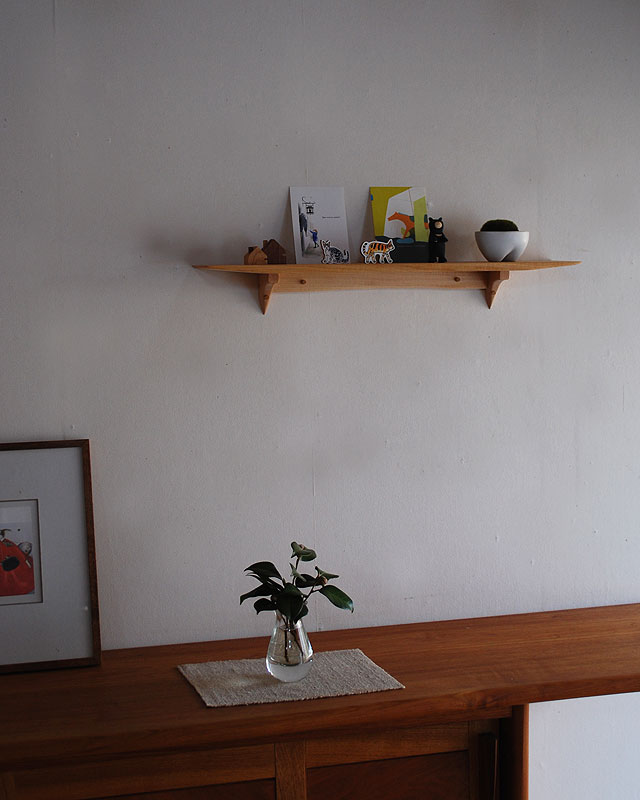 画像: 壁掛け棚【TANA150ホワイトモデル】木製の壁掛け飾り棚