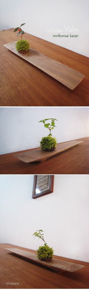 画像: ミニ盆栽飾り台：miniplateKAKU（ミニプレート・カク）